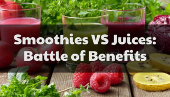 Juice with raspberry, kiwi and vegetables